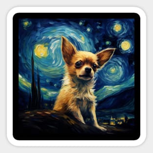 Light Chihuahua Night Sticker